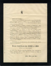 Avis de décès de Joseph-François-Aimé Georges de Lemud.