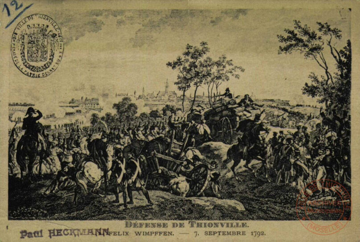 Défense de Thionville - Felix Wimpffen - 7 septembre 1792