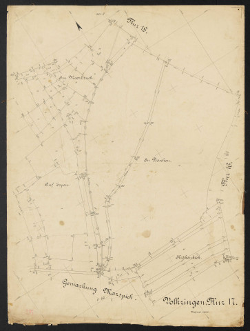 Volkringen, Flur 17 Massstab 1:1000.