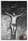 Oratoire champêtre de 1850 avec Christ en bois XVIIIe (volé en août 1974), situé juste avant de rentrer au hameau de Boler (commune de Breistroff-la-Grande), route d'Usselskirch