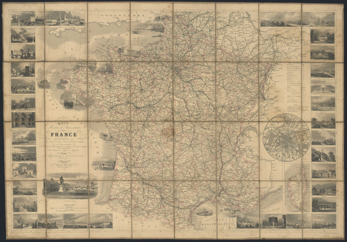 CARTE ROUTIERE & ADMINISTRATIVE DE LA FRANCE