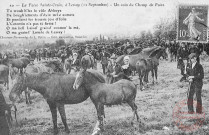 Cartes d'Autrefois (1890-1920) - Commerce, foires et marchés - La Foire Sainte-Croix à Lessay - Un coin du Champ de Foire