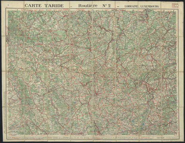  CARTE TARIDE ROUTIERE N°2 LORRAINE, LUXEMBOURG.