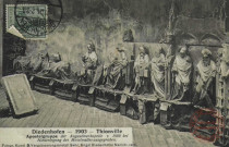 Diedenhofen 1903 = Thionville : Apostelgruppe der Augustinerkapelle v. 1500 bei Niederlegung des Moselwalles ausgegraben