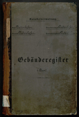 Registre de permis de construire de Thionville et faubourgs (1903-1914)