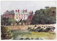 Aquarelle de Rémy Kail - Château de Hombourg-Budange