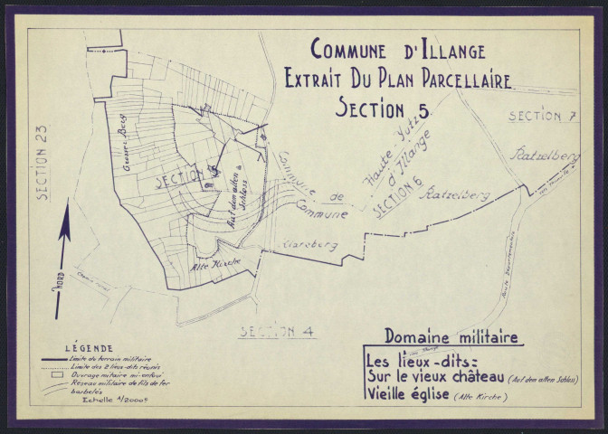 COMMUNE D'ILLANGE. EXTRAIT DU PLAN PARCELLAIRE SECTION 5