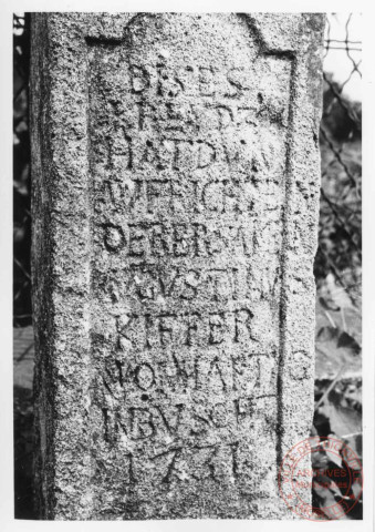 Calvaire de 1731 dédié à Saint-Augustin à Boust (R.D. à gauche vers Breistroff-la-Grande)