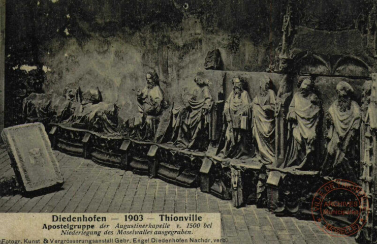 Diedenhofen - 1903 - Thionville [Démolition des remparts - Pierre tombale - Apôtres]