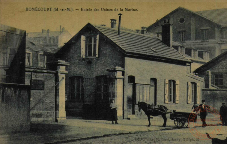 Homécourt M& M : Entrée des Usines de la Marine