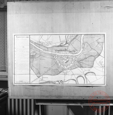 Thionville 1741 - Plan des inondations d'octobre, décembre 1740