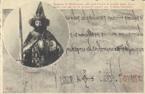 Signature de Charlemagne, telle qu'il l'écrivit de sa main même, il y a douze cents ans sur un parchemin conservé aux Archives Nationales