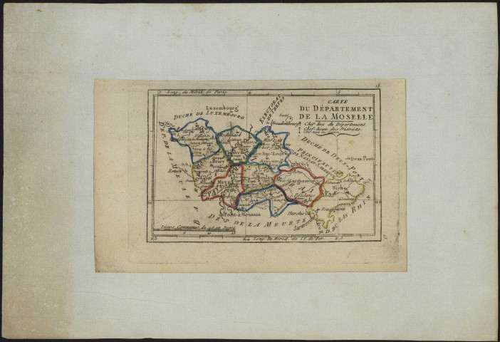 CARTE DU DÉPARTEMENT DE LA MOSELLE