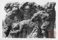 Station de chemin de croix du cimetière d'Usselskirch, 12 rue Chemin d'Usselskirch à Boust. Il reste 8 stations en 1966