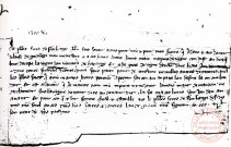 [1350, mardi après Pâques. Philippe, sire de Florange, donne à Clause de Guénange son menestrey et ses héritiers une pièce de vigne qu'on dit « au bacque buc »]