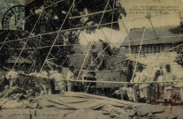 Le dirigeable 'Le Lebaudy' au Camp de Châlons, après l'ouragan du 6 juillet 1905 - La Nacelle