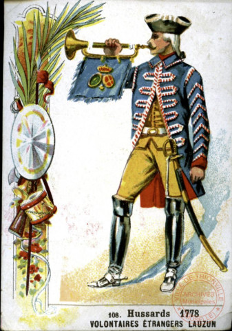 Hussard 1778. Volontaires étrangers Lauzun