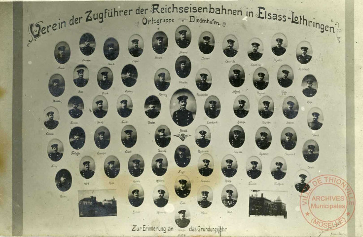 Verein der Zugführer der Reichseisenbahnen in Elsass-Lothringen. Ortsgruppe Diedenhofen. Zur Erinnerung an das Grüdungsjahr.