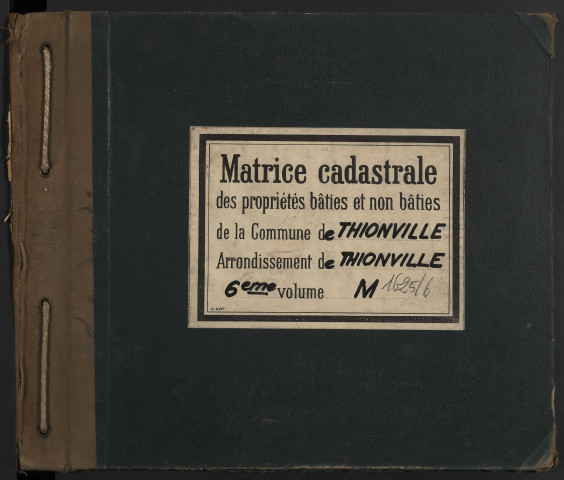 Matrice cadastrale des propriétés bâties et non bâties : liste des propriétaires [M] (1904-1929)