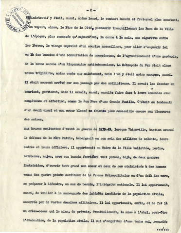 Allocution prononcée aux obsèques de M. Léonard par Sylvie de Selancy (1965)