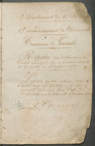 Registre de délibérations (1859-1881)