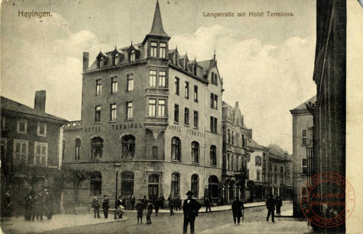 Hayingen - Langstrasse mit Hotel Terminus