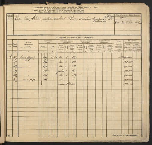 Matrice cadastrale des propriétés bâties et non bâties : liste des propriétaires [H - I] (1904-1929)