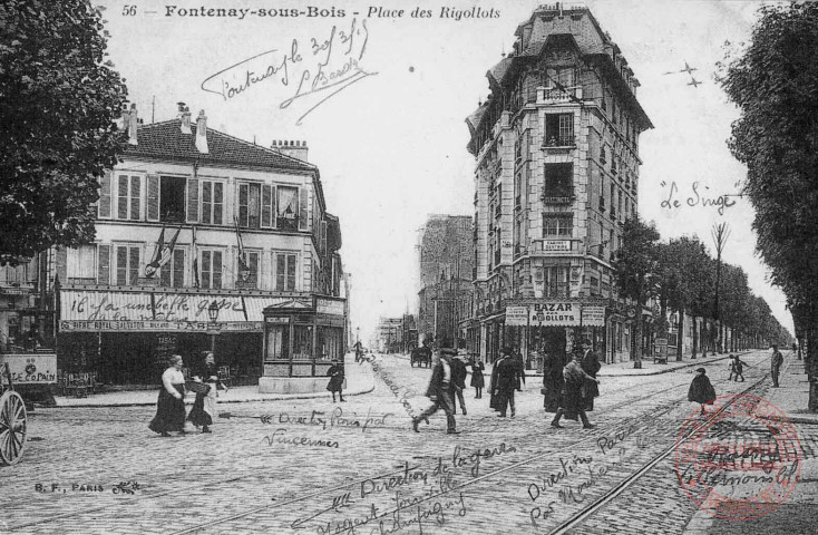 Cartes d'Autrefois (1890-1920) - Evénements et curiosités - Fontenay-sous-Bois - Place des Rigollots