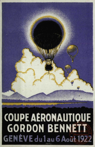 COUPE AERONAUTIQUE GORDON BENNETT GENEVE du 1 au 6 Août 1922