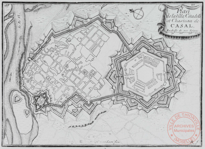 Recueil de plans des places du Roy dans la Flandre - Plan et profil de Casal