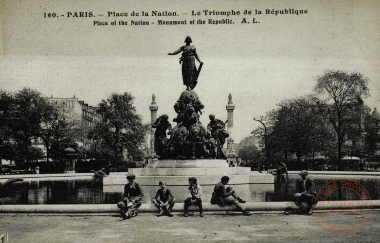 PARIS - Place de la Nation - Le Triomphe de la République