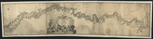 CARTE DU COURS DE LA MOZELLE DEPUIS LA VILLE DE METZ JUSQU'A CELLE DE COBLENTZ. VERIFIEE PAR ORDRE DU ROY, SOUS LES YEUX DE MONSIEUR DE CALONNE INTENDANT DES TROIS EVECHES &. PAR Mr. LE BRUN DIRECTEUR DE LA SOCIETE ROYALE DE METZ EN 1772