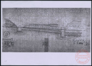LÄNGENSCHNITT DER CEMENTROHRLEITUNG FÜR DIE DURCHFÜHRUNG DER SEITENGRABENENTWÄSSERUNG DURCH DIE KRIEGSSTRASSE BEI 2,20 M.