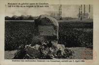 Monument du général saxon de Craushaar, tué à la tête de sa brigade le 18 août 1870 : Denkmal des sächsischen Generals von Craushaar, enthüllt am 7. April 1906