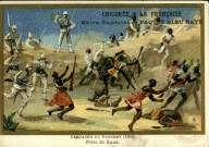 Campagne du Dahomey (1893). Prise de Kana. Entrée du drapeau à Abomey. Attaque du camp de Dogha par les Dahoméens.