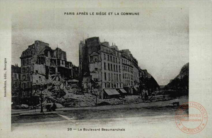 Paris après le siège et la commune - Le Boulevard Beaumarchais