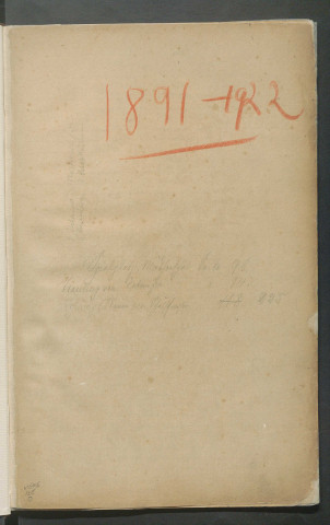 Registre de délibérations (1891-1921)