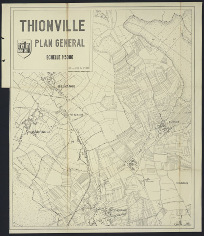 « THIONVILLE. PLAN GENERAL ».- Volkrange, Beuvange, Elange, Veymerange