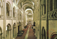 Caen (Calvados) - Intérieur de l'église abbatiale (XIe siècle) près de la Tribune des Orgues