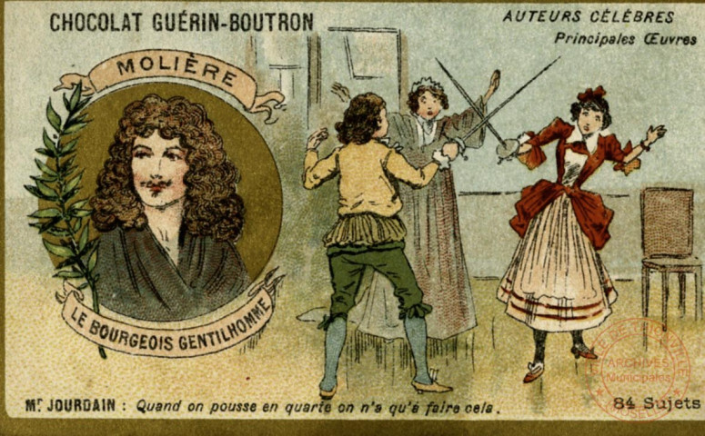 Auteurs célèbres, principales œuvres - Molière - Le bourgeois gentilhomme