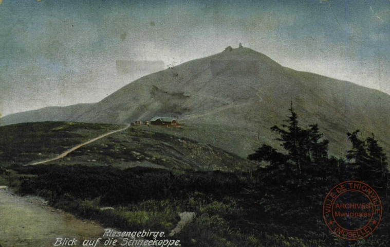 Riesengebirge. Blick auf die Schneekoppe.