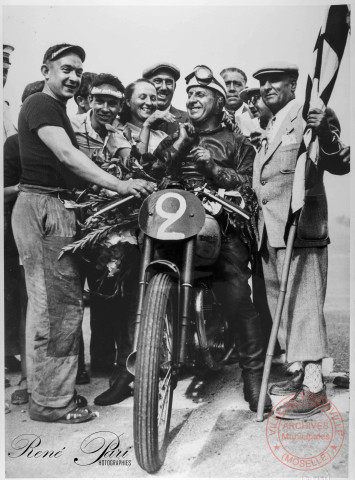 Grand Prix Moto de Pau 17 avril 1949 - 3e, Enrico Lorenzetti (I, Moto-Guzzi)