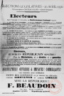 [Affiches des élections législatives du 26 avril 1936 pour la circonscription de Château-Salins - Grostenquin]