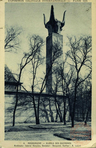 Exposition Coloniale Internationale - Paris 1931 - Madagascar - Aloals Des Bucranes