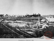 [Vue générale de Thionville en 1875 (usine à gaz au premier plan)]