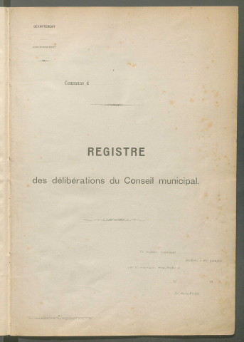 Registre de délibérations (1932-1955)