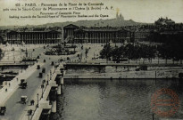 PARIS - Panorama de la Place de la Concorde pris vers le Sacré-Coeur de Montmartre et l'Opéra