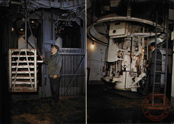 Veckring (France) - Ligne Maginot - Ouvrage du 'Hackenberg' monte-charge et tourelle de 135mm