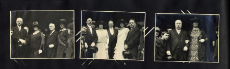 Photographie de mariage de Gabrielle Hourte avec Johanne Paul Julien à Thionville en 1924 avec les parents des mariés]
