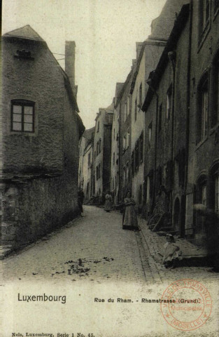 Luxembourg : rue du Rham = Rhamstrasse (Grund)